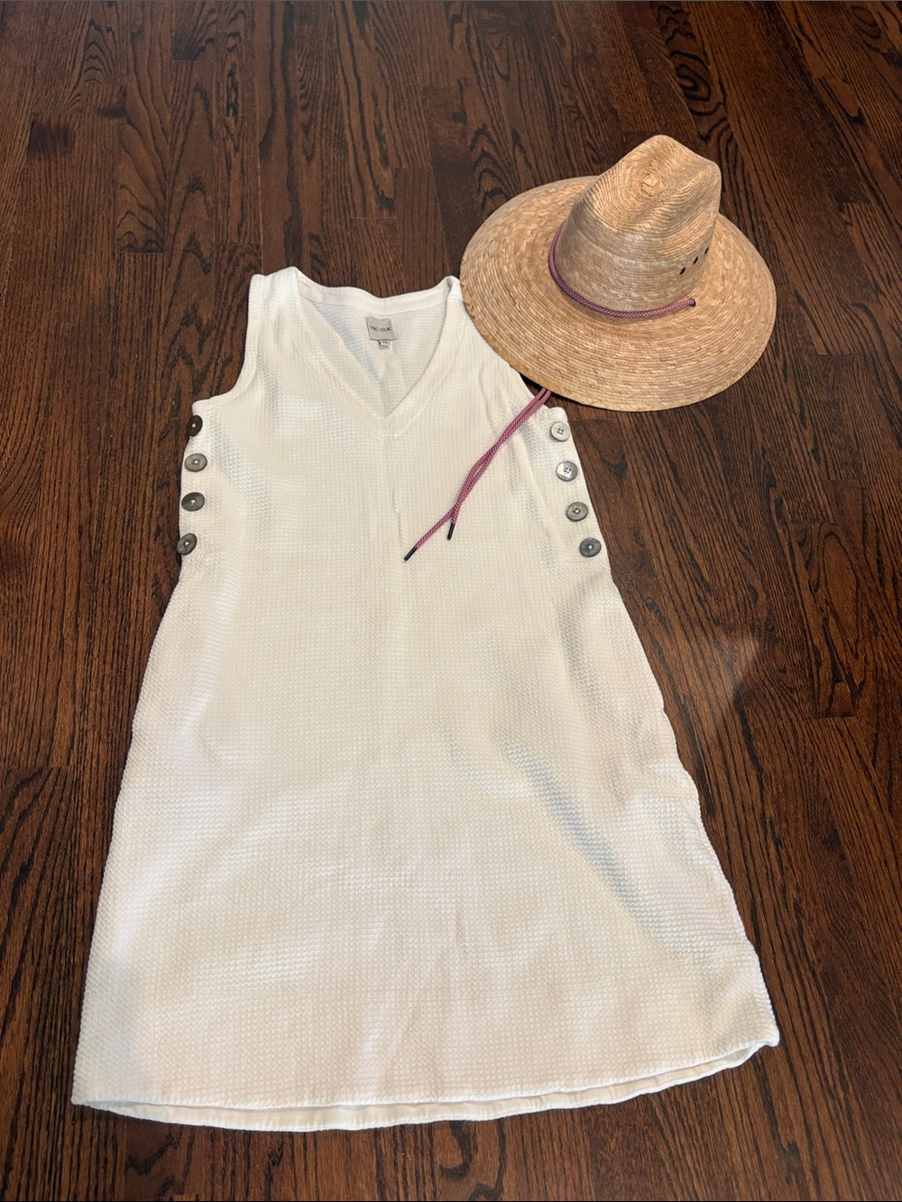Nic + Zoe Textured Button Dress Women’s Size XS X-Small White